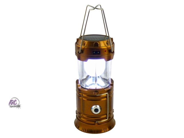 Lot 56-142864 - New Tested &amp; Works Solar Collapsible LED Lantern 3-in-1 Rechargeable, Flashlight &amp; USB Power...