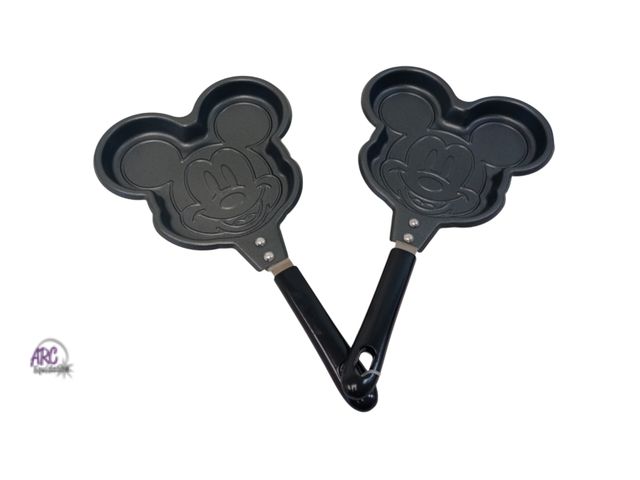 Lot 56-314040 - New lot of 2 mickey mouse pancake skillet. 12"