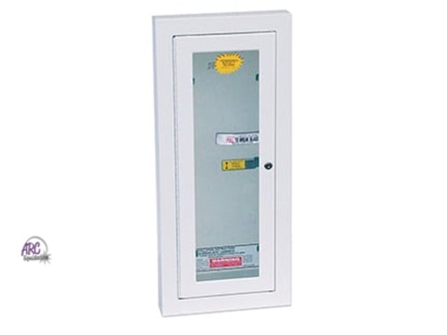 Lot 56-756398 - New kidde Semi-Recessed 5lb Fire Extinguisher Wall Cabinet, with Keyed Steel Cam Lock