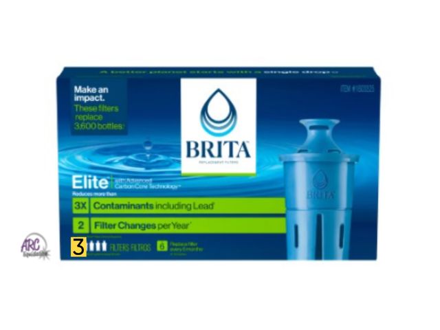 Lot 56-460761 - Open Package -  3-count - Brita Elite Replacement Water Filters