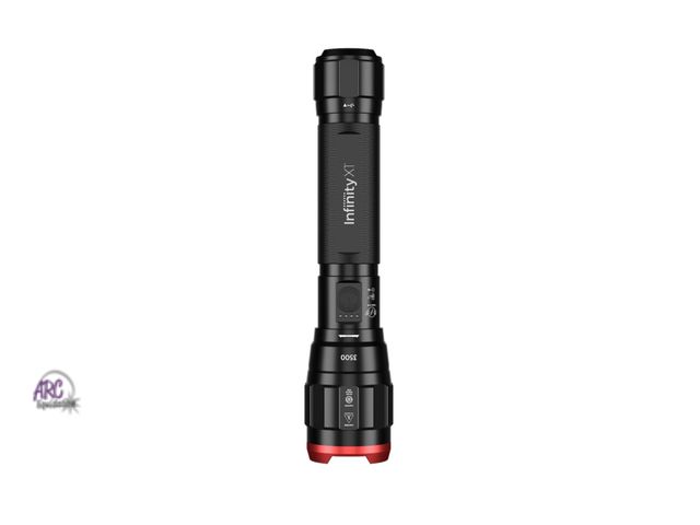 Lot 56-166914 - New Xfinity 3500 L Dual Power Flashlight With 2 Battery Options included (USB Cord Not included)
