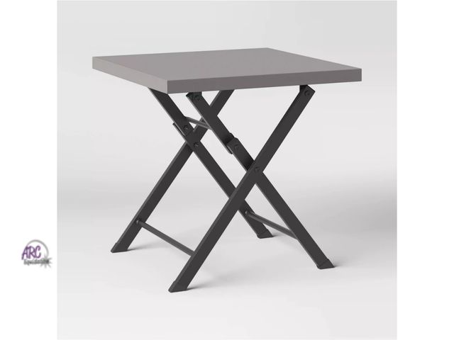 Lot 56-530417 - NEW-SOME SCUFFS-Henning Folding Patio Accent Table Brown - Threshold