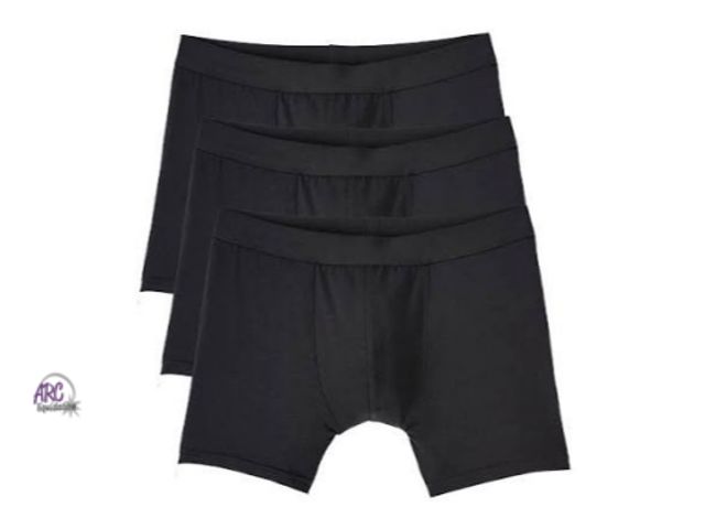 Lot 56-503934 - NEW-3 PACK avenue boxer briefs-SIZE Small -black with grey waistband