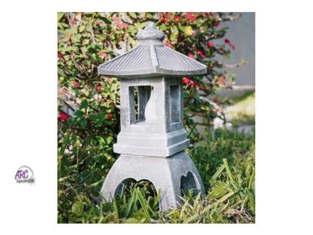 Lot 56-456361 - New in Box - Solar-Powered Pagoda Garden Statues
