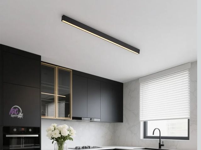 Lot 56-883439 - New - Black ceiling light LED 31.4 inches with Remote