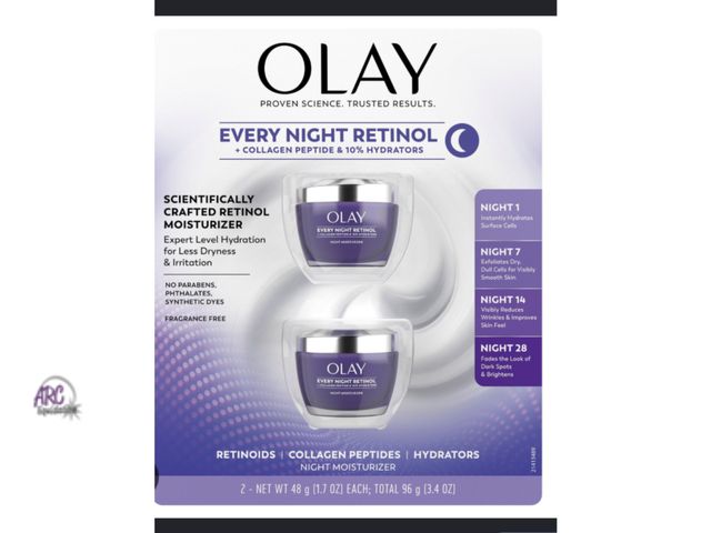 Lot 56-340361 - New - OLAY Every Night Retinol Night Moisturizer 2 pack