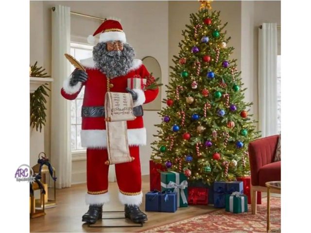 Lot 56-730730 - New 6ft animated wishlist santa