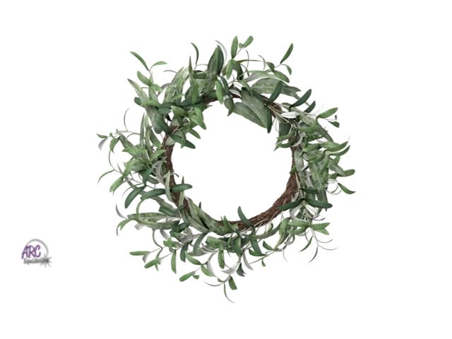 Lot 56-389613 - New,26" Artificial Eucalyptus Wreath Green - Threshold