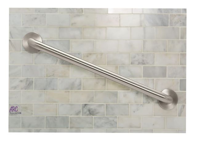 Lot 56-315740 - New, Moen brushed nickel finish 16in grab bar