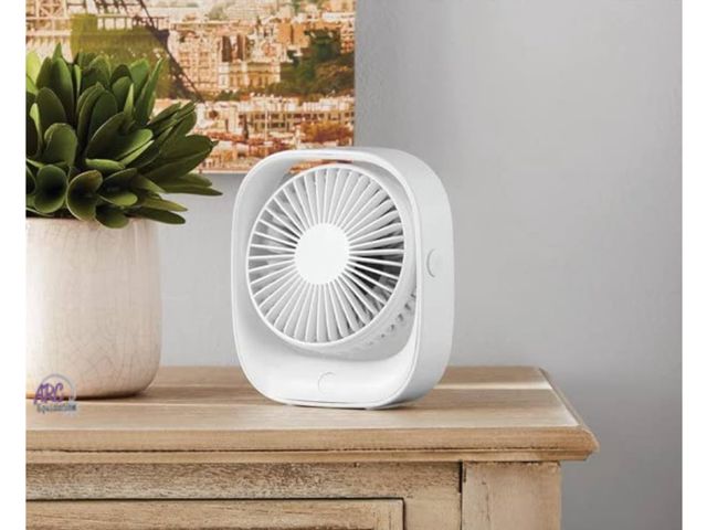 Lot 56-343561 - New in box tested &amp; works Personal USB  5” Portable Tabletop Fan with Vertical Swivel Head - Whi...