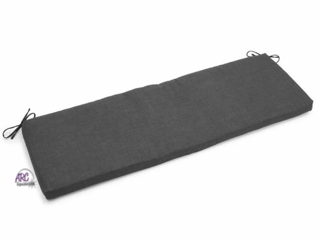 Lot 56-177383 - New Blazing Needles 57-inch by 19-inch Outdoor Spun Polyester Loveseat Cushion, Gray