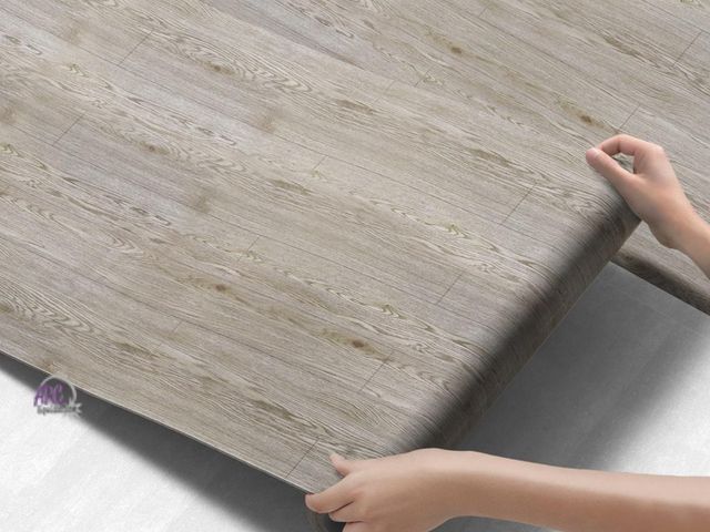 Lot 56-193540 - 3D Peel and Stick Vinyl Floor Tile Roll Wood Plank 23"x393"/64 Sq.Ft, Self Adhesive Easy DIY Removab...