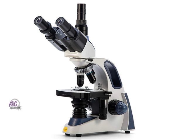 Lot 56-884040 - New - Swift SW380T 40X-2500X Magnification, Siedentopf Head, Research-Grade Trinocular Microscope Co...