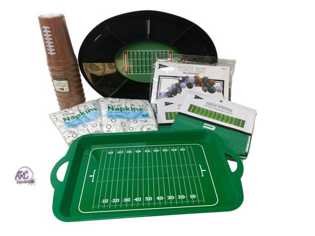 Lot 56-601423 - Lot of 8 Football game day party items.