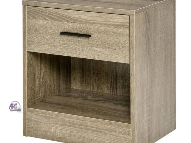 Lot 56-454640 - New in box 
15.75 x 11.75 x 17.75 Modern 1-Drawer Grey Nightstand