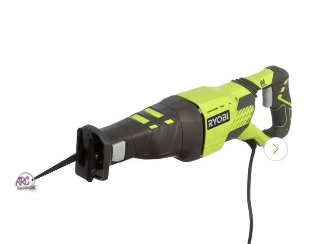 Lot 56-606123 - New, open box RYOBI
12 Amp Corded Reciprocating Saw