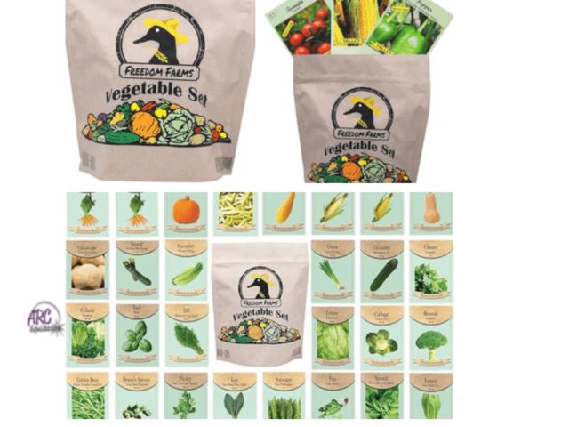 Lot 56-355824 - New, 43 Assorted Vegetable &amp; Herb Seed Packets - Over 10000 Seeds