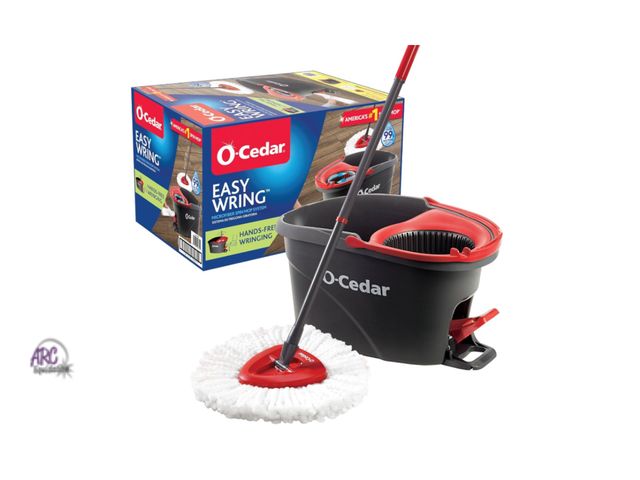 Lot 56-240665 - In Box - O-Cedar Easywiring Microfiber Spin Mop System Hands-Free Wringing