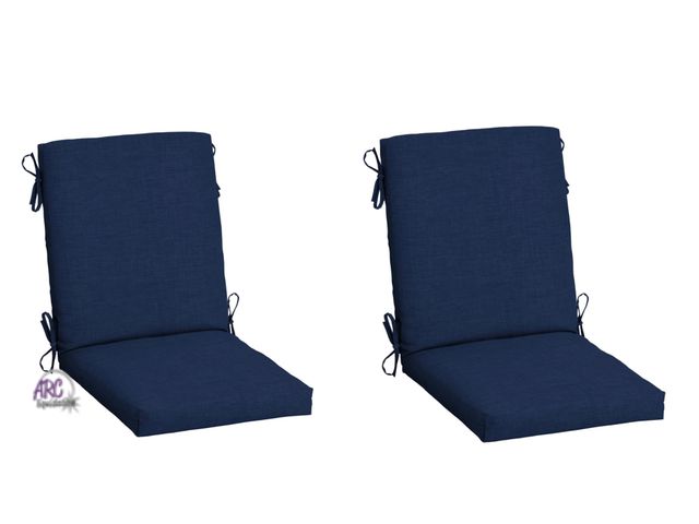 Lot 56-149010 - New ARDEN Outdoor Dining Chair Cushion, 20 in x 20 in, (2 Pack) Weather-Proof, Rain-Proof, Fade Resi...