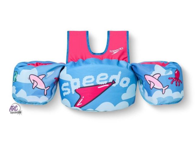 Lot 56-322560 - New Speedo Splash Jammer
Balloonies Kids' Life Jacket
Vest - Angelic Blue Youth Jacket (Size by Weig...
