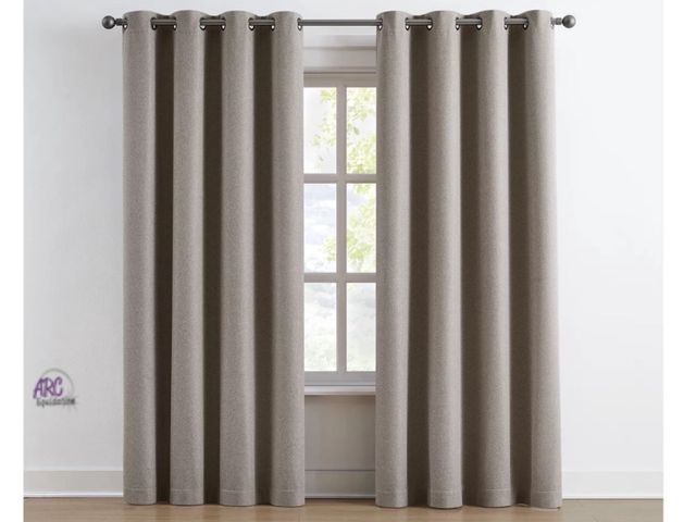 Lot 56-366964 - New Piper 100% Blackout Curtain 2Pk Each Panel 52 in x 84 in Beige