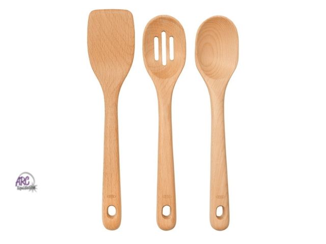 Lot 56-508824 - NEW-OXO 3-piece wooden utensil kit