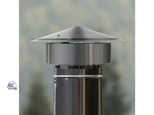 Lot 56-128261 - New Chimney Cap 6 in. 304 Stainless Steel Round Roof Rain Cap, 11.81 in. Increased Caps for Vent Cov...