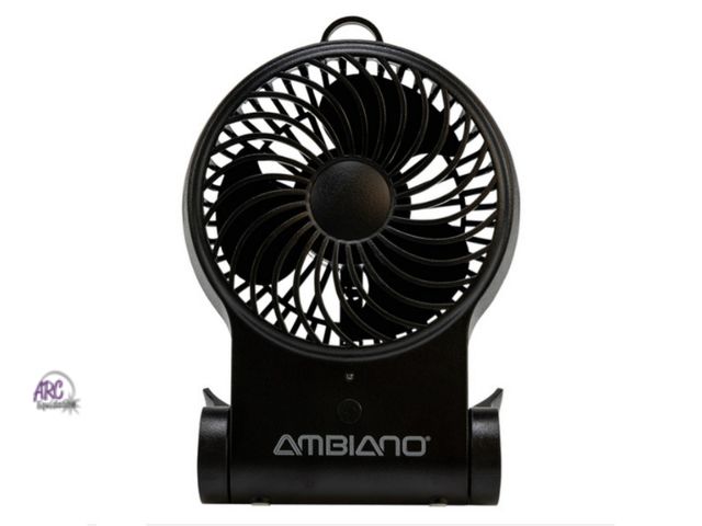 Lot 56-594733 - NEW- Ambiano 3.5" portable fan-black
