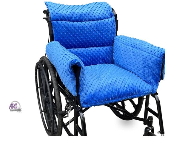 Lot 56-194440 - New Wheelchair Seat Cushion - Thick Chair Pads with Full Armrest Covers - Back Pressure &amp; Pain R...