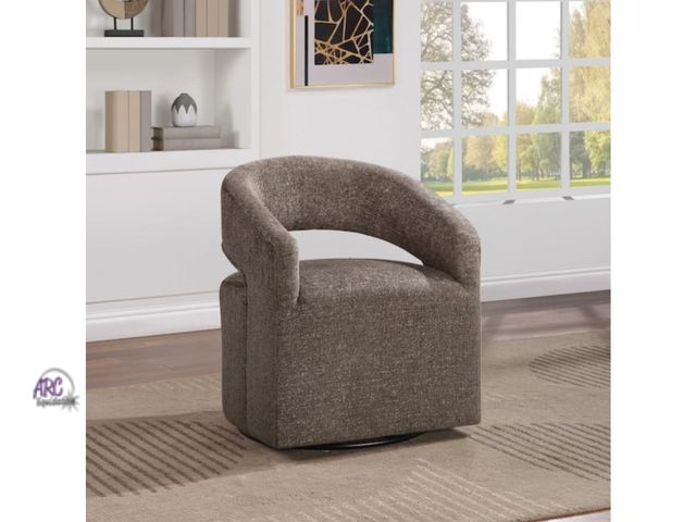 Lot 56-691345 - New - OSP Home Furnishings Devin Charcoal Fabric Swivel Chair