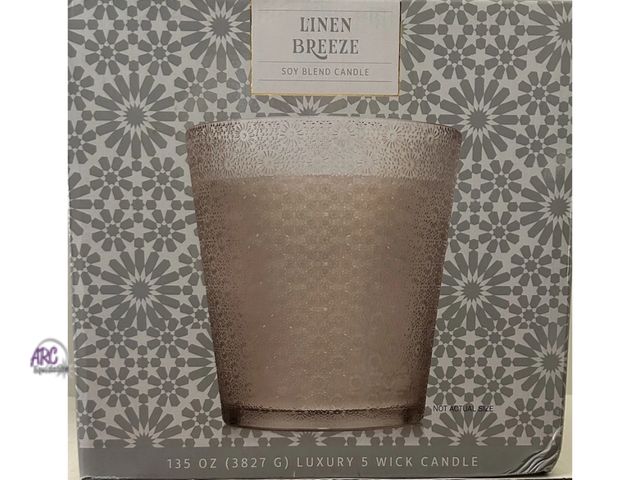 Lot 56-302114 - Appears Used,*looks like it was burned and put right out*Mayfield Candle Co Luxury 5 Wick Jar Soy Bl...