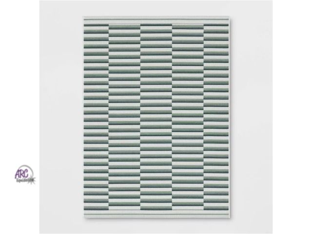 Lot 56-304014 - New,Linear Geo Outdoor Area Rug - Room Essentials™ 6ft 5 x 8ft 10