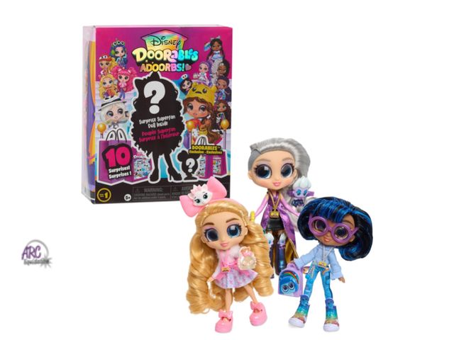 Lot 56-630030 - New Just Play Disney Doorables ADOORBS Dolls, Collectible Dolls. Boxes are sealed but, the front fla...