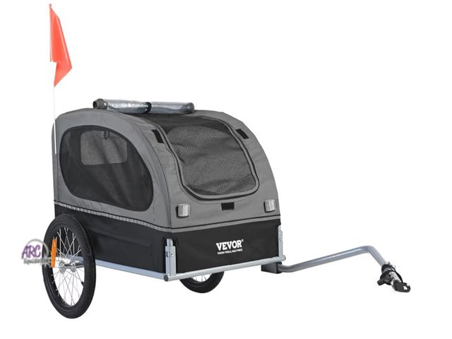 Lot 56-235945 - New in box VEVOR Dog Bike Trailer, Supports up to 88 lbs, Pet Cart Bicycle Carrier, Easy Folding Fra...