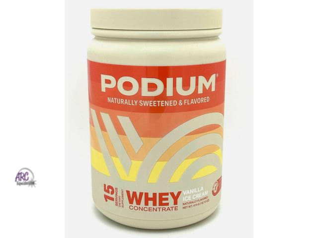 Lot 56-812625 - New Podium Nutrition Whey Protein - Vanilla Ice Cream Flavor 15 Servings