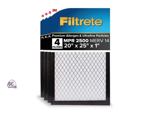 Lot 56-184817 - New Filtrete 20x25x1 HVAC Furnace Air Filter, MPR 2500 MERV 14, Premium Allergen and Ultrafine Parti...