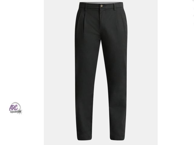 Lot 56-110858 - New Without Tags George Big Men's 50” x 30”  Pleated Regular Fit Khaki Pants Black