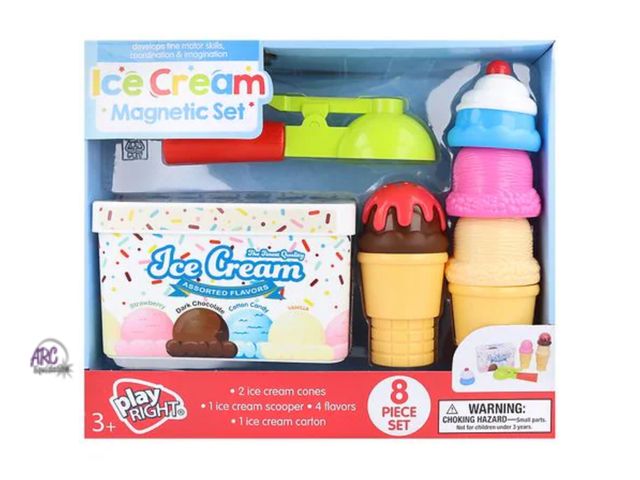 Lot 56-257723 - NEW OUT OF PACKAGE Playright Ice Cream Magnetic Set, 1.0 set
