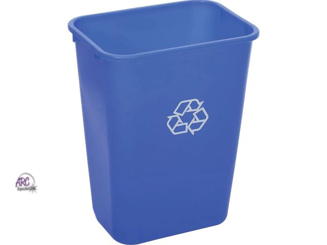 Lot 56-503724 - NEW-Global Industrial Plastic Recycling Wastebasket, 41-1/4 Qt., Blue
