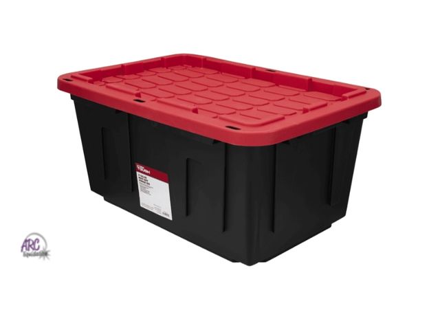 Lot 56-762751 - New Hyper Tough 27 Gallon Large Storage Bin with Snap Lid,