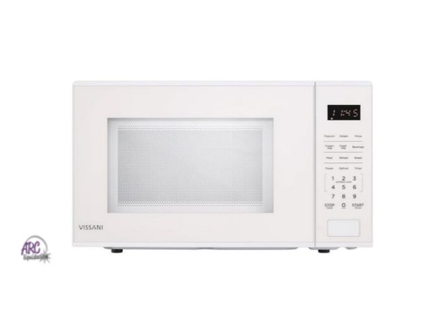 Lot 56-784564 - New in box. Vissani 1.1 cu. ft. Electric 1000-W Countertop Microwave in White with Turntable, 6-Heat...