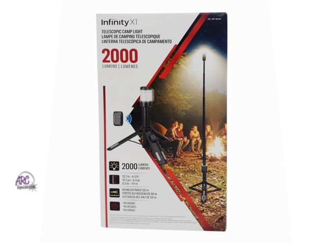 Lot 56-219660 - New Tested - 2000 Lumens  Infinity X1 Telescopic Camp Light