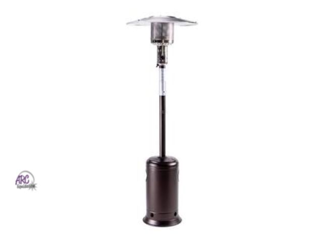 Lot 56-650051 - Used - legacy heating 47,000 BTU Hammered Mocha Propane Outdoor Flame Patio Heater