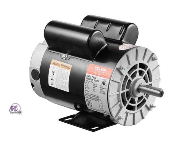 Lot 56-755998 - New 3.7HP Air Compressor Motor 3450 RPM Single Phase Electric Motor 5/8 in. Keyed shaft 230V 17.2A 5...