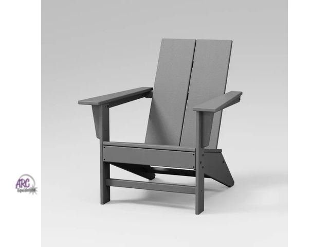 Lot 56-781112 - New in box. Moore POLYWOOD Outdoor Patio Chair, Adirondack Chair - Threshold. Slate gray