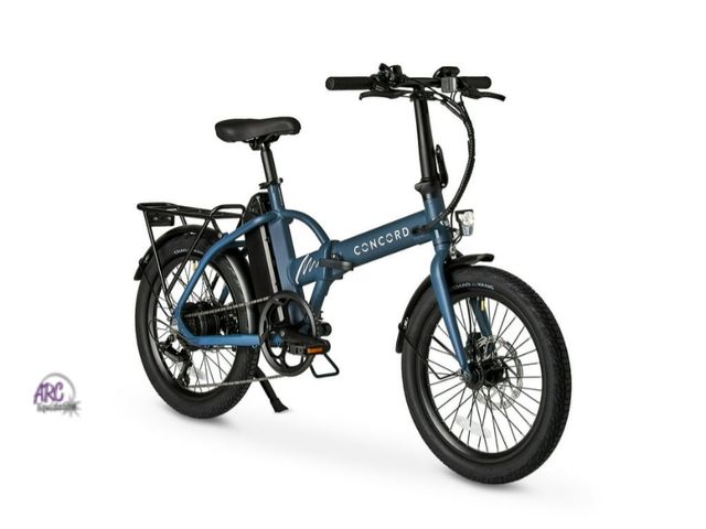 Lot 56-760650 - New Concord 20" Urbanfold Electric Folding Bike, 36V, Class 2, Blue. Folds in half for easy storage....