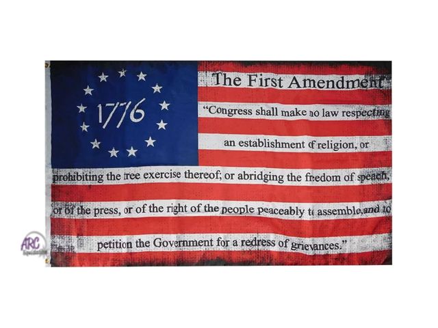 Lot 56-494864 - New in Package - 3'x5' - 1776 Bill Of Rights First Amendment Betsy Ross Distressed Premium Quality H...