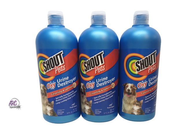 Lot 56-579323 - NEW-LOT OF 3-Shout pets oxy urine destroyer-32 fl oz per bottle