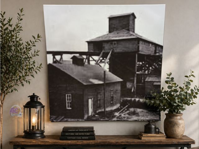 Lot 56-760550 - NEW Distorted(poor pixel quality) 36” x 36” Relay Mine No. 3 (Centerville, IA c.1903) canvas print. ...
