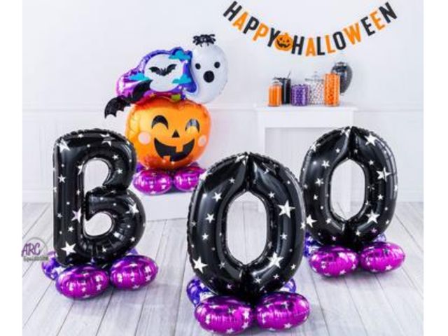 Lot 56-100021 - New AirLoonz Spooky Halloween Boo Balloon Set (115”x53”)